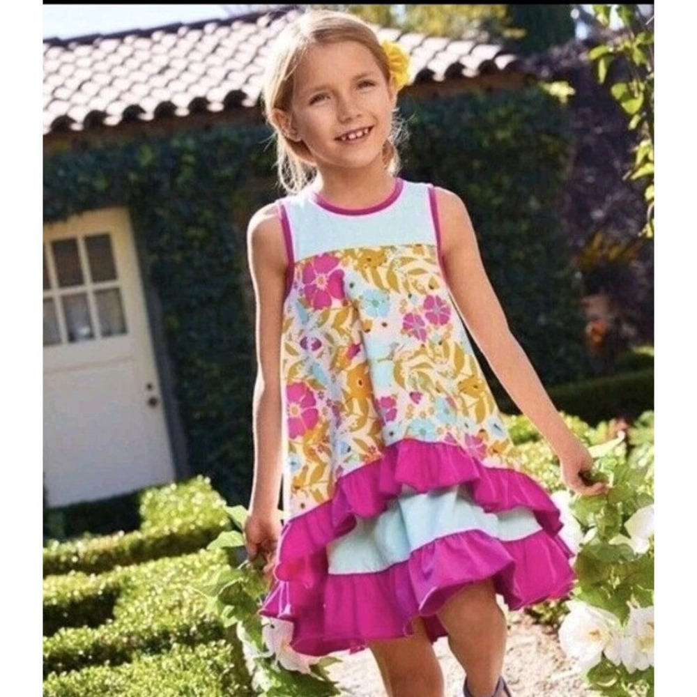 Matilda Jane Fun in the Sun Brilliant Daydream‎ Tank Dress Girls Size 12